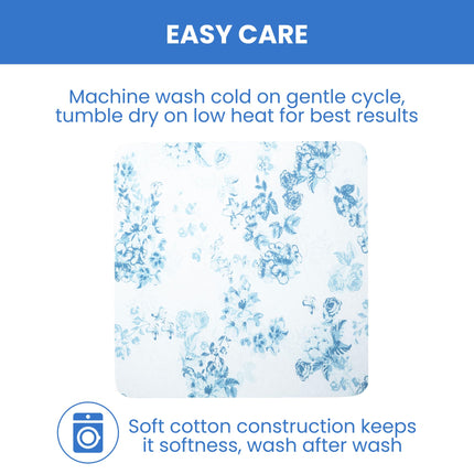 Sábanas ajustables para cuna Delta Children para niñas y niños - Sábana para cuna 100% algodón orgánico para colchones de cuna estándar y para niños pequeños - 28x52 pulgadas - Certificación GOTS (paquete de 3), Botánicos Azules