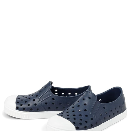 The Children's Place Boy's Slip on Water Play Sneakers Sandal, Navy Perforated, 4 Big Kid