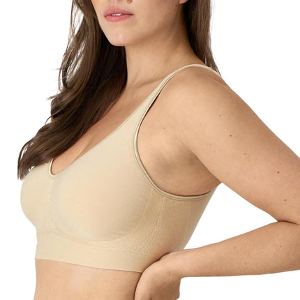 Bali Women's Comfort Revolution Full-Coverage Wireless Bra, Wirefree T-Shirt Bra, DF3484, Nude, M
