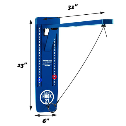 GoSports Hook 21 Wall Mount Ring Swing Game - Play Indoors or Outdoors with Foldable Arm