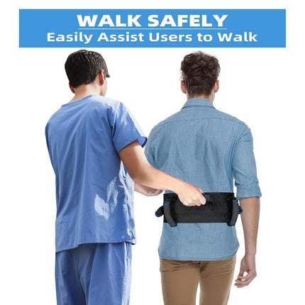 Gait Belt Transfer Belt for Seniors, Gate Belt for Elderly Lift Belts for Physical Therapy with Quick Release Anti-Slip Function Standing Aids & Support for Elderly Handicap Patient Care (5 Handles)