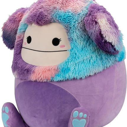 Squishmallows Peluche Officielle Kellytoys 20 cm Eden le Bigfoot Violet, Jouet en Peluche Extrêmement Doux