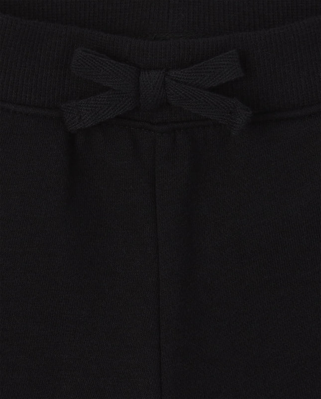 The Children's Place Baby Girls' and Toddler Athletic French Terry Shorts, Black Single, Medium