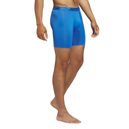 adidas Men's Microfiber Boxer Briefs Underwear (Multipack) Athletic Stretch-Fit, Ray Blue/Onix Grey/Black, L