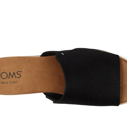 TOMS Women's Platform Wedge Mule Sandals - Stylish, Comfort Focused Footwear Natural