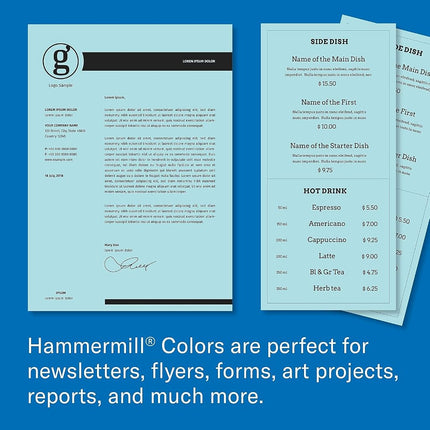 Hammermill Printer Paper, Colors Blue, 20lb, 8.5 x 14, Legal - 1 Pack / 500 Sheets (103309R)