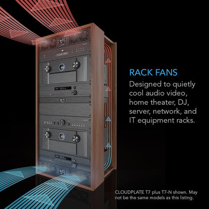 AC Infinity CLOUDPLATE T1, Rack Mount Fan Panel 1U, Exhaust Airflow