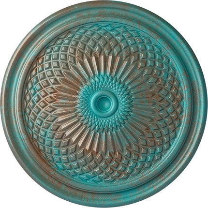 Ekena Millwork CM22TNCGS Ceiling Medallion, Copper Green Patina