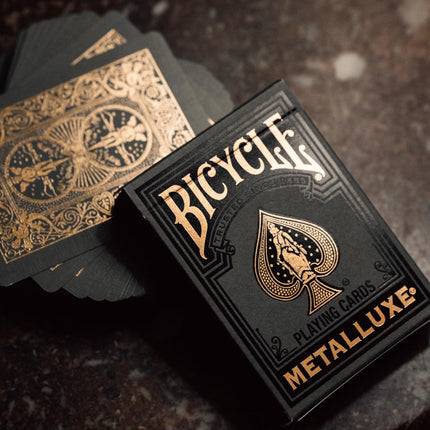 Bicycle Black and Rose Gold Metalluxe Playing Cards – Premium Foil Metalluxe Deck– Classic Poker Size, Collectible Luxury Design, Great for Game Night, Gifting, and Stocking Stuffer