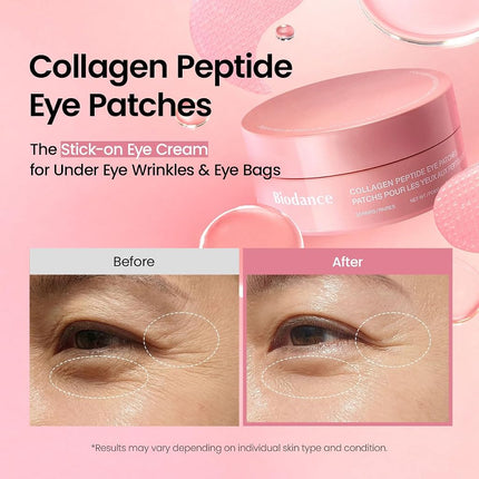 BIODANCE Collagen Eye Patches, Anti Wrinkle & Smile Line Patches for Face, Under Eye Mask for Fine Lines & Eye Bags, Travel Essentials & Self Care Gifts for Women, Korean Skin Care (60 Count)