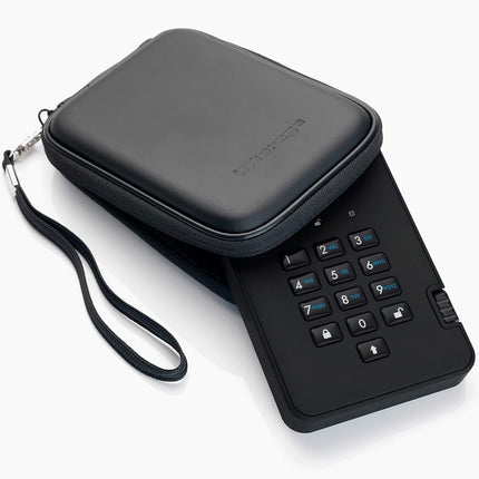iStorage diskAshur2 HDD 3TB Black | Secure portable hard drive | Password protected | Dust & water resistant | Hardware Encryption