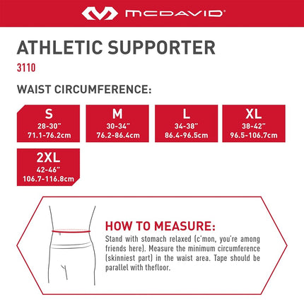 Soporte Atlético Clásico McDavid Paquete de Dos (Blanco, XX-Grande)