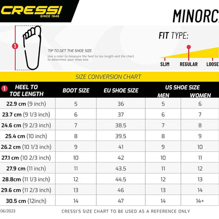 Cressi Minorca 3mm, Black/Black, 9