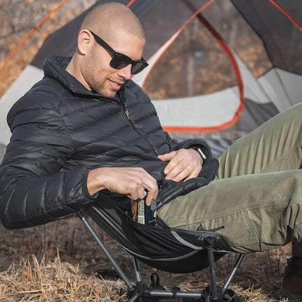 TREKOLOGY YIZI LITE Ultralight Camping Chair – Compact Folding Chair for Backpacking, Hiking & Beach – Portable, Low Profile, Supports 110kg – Durable & Lightweight (Only 780g)