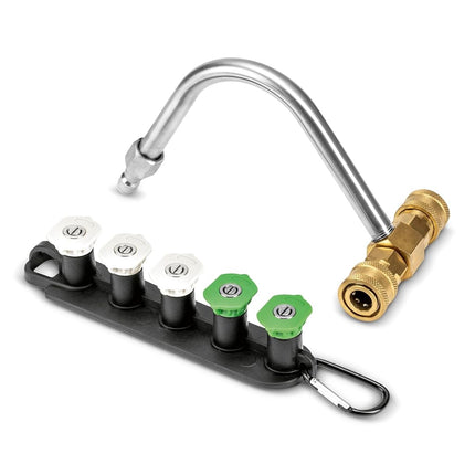 Kärcher Gutter Cleaner Kit, Maximum 3,500 PSI for Effective Cleaning of Gutters with Pressure Washers, Includes Five Nozzles, and Nozzle Holder