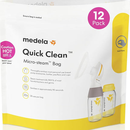 Medela Quick Clean Micro-Steam Bags, 12Count Steri