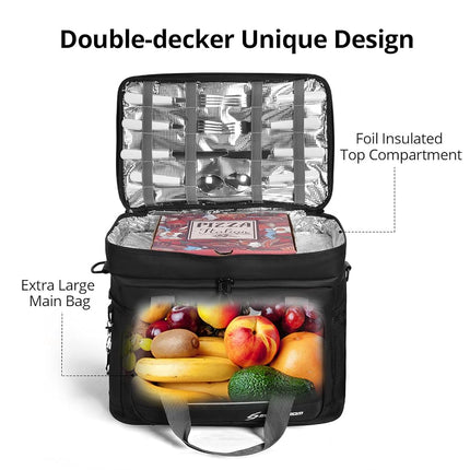 Maelstrom Nevera Plegable de Lona - 60 latas, Bolsa Nevera Grande Aislada a Prueba de Fugas para Almuerzo, Portátil para Compras, Camping, Fiestas en el Portón Trasero y Viajes por Carretera, ¿Negra?