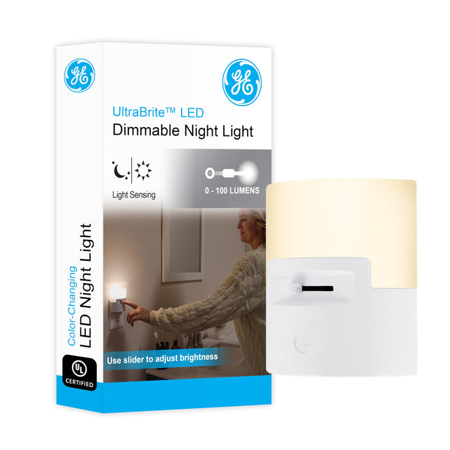 GE Ultrabrite LED Night Light, Dimmable, Plug-in, 