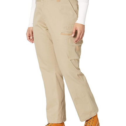 Dickies Women's Plus-Size Relaxed Cargo Pant, Rinsed Desert Sand, 18
