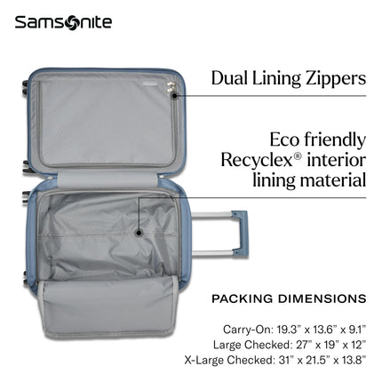 Samsonite Uplift Hardside, Azul Elemental, Maleta Grande Facturable de 27 Pulgadas, Uplift Hardside