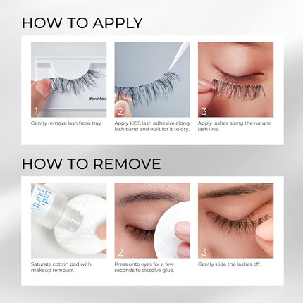 KISS So Wispy False Eyelashes Multipack in Style Pompadour, Volume & Curl Lash Extensions Look, Cruelty Free Synthetic Lashes, Crisscross Pattern, Reusable and contact lens friendly, 5-Pair