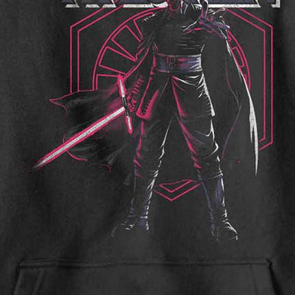 STAR WARS Boy's The Rise of Skywalker Kylo Ren Emblem Pull Over Hoodie, Black, Medium