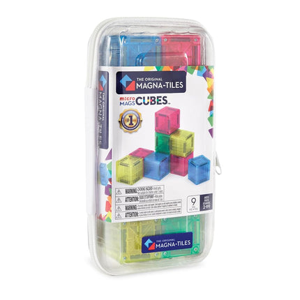 Magna-Tiles microMAGS Cubes 9-Piece Magnetic Construction Set, The Original Magnetic Building Brand