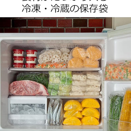 Iwatani Material Plastic Bags, Eye Wraps, 100, For Cooking, Embossed, Gusset, 9.8 x 13.8 inches (25 x 35 cm), 100 Sheets x 6 Set, Microwave and Hot Water Strainer