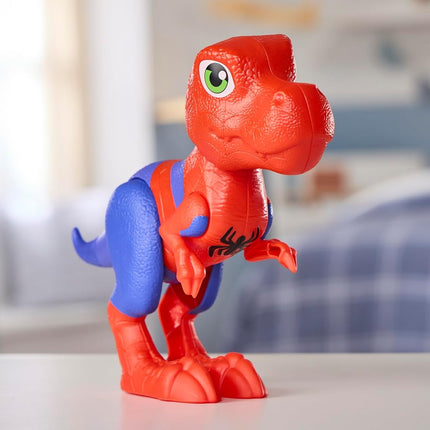 Marvel Spidey and His Amazing Friends Spidey-Rex Supersized Action Figure, 22.8-cm (9 inch) Super Hero Dinosaurs Toys for Children, Ages 3+, Red