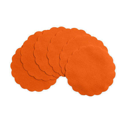 Disposable Orange Paper Coasters for Drinks, 3.5 I