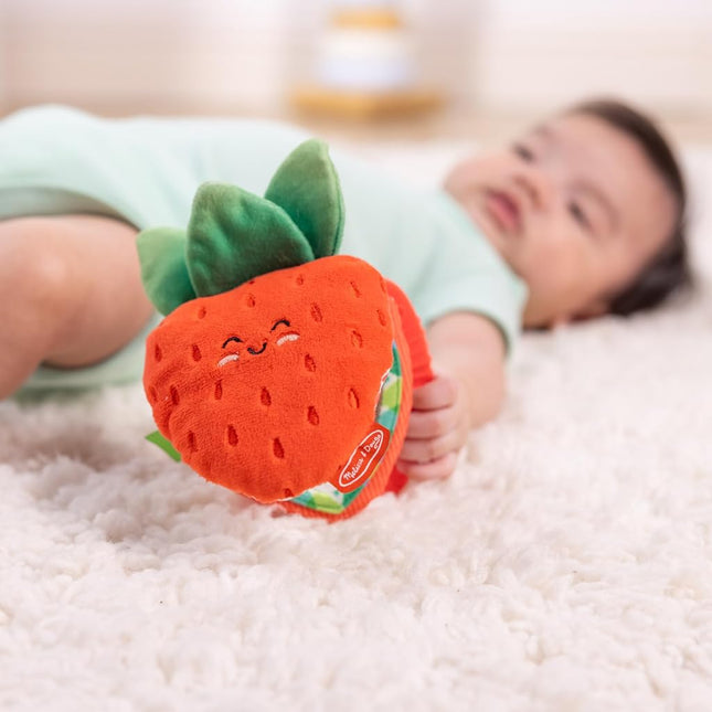 Melissa & Doug Multi-Sensory Peek-a-Boo Berry Take-Along Clip-On Infant Travel Toy Buggy Toy for Baby Newborn to 12m+