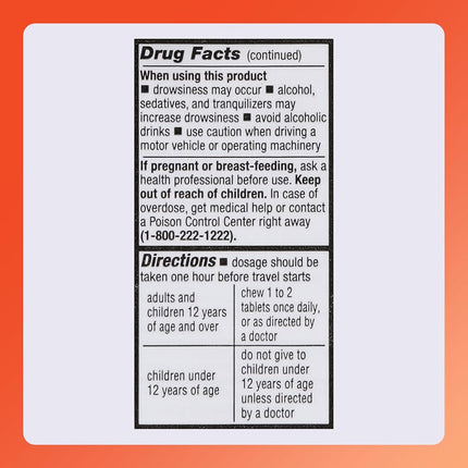 Meclizine HCL 25mg Generic For Bonine Chewable Tablets 100 ea 3 PACK by Rugby