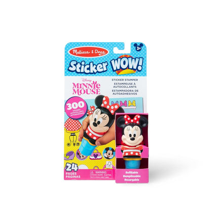 Melissa & Doug Wow! Sticker 24 Pages Activity Pad & Sticker Pad, 300 Stickers, Arts & Crafts, Toy Fidget, Collectible Character - Disney Minnie Mouse - for Kids to