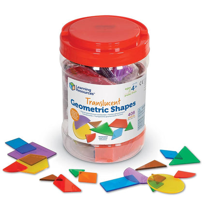 Learning Resources Bucket of Translucent Shapes