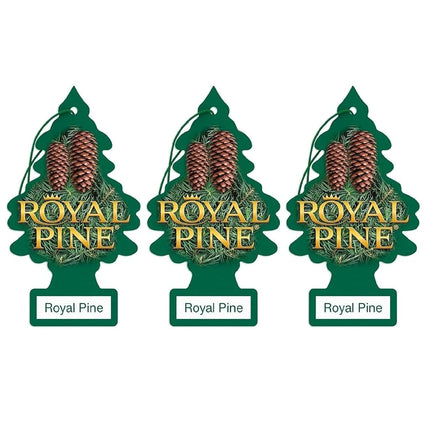 LITTLE TREES Car Air Freshener | Hanging Paper Tree for Home or Car | Royal Pine | 3 Pack