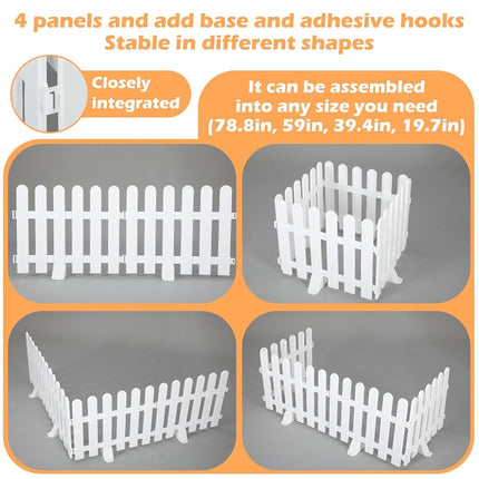 Fiwochic Short Dog Gate 15.75'' High Adjustable Puppy Gate Indoor Folding Pet Door Dog Fence Freestanding Pet Barrier for Doorways Stairs Hallways