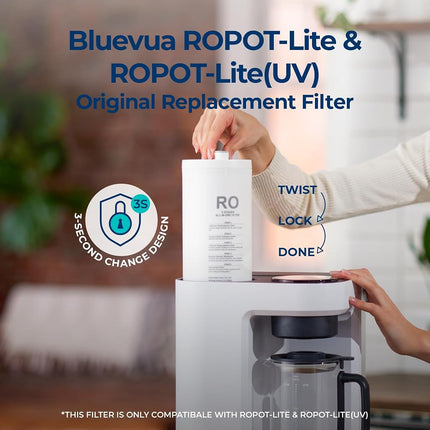 Bluevua Reverse Osmosis System Countertop RO100ROPOT-Lite Replacement Filter