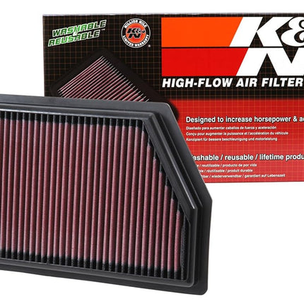 K&N Replacement air filter compatible with Jeep Cherokee 2.0D/2.2D/2.4/3.2L V6 2014- (33-5009)