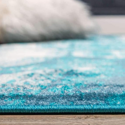Alfombra Corredora Turquesa Vintage Tradicional de la Colección Sofía de Unique Loom (0.6 m x 3 m)