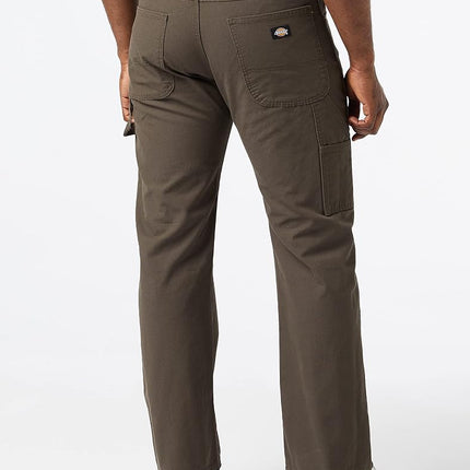 Dickies Men's Relaxed Straight Fit Lightweight Duck Carpenter Jean, Black Olive, 36W x 32L