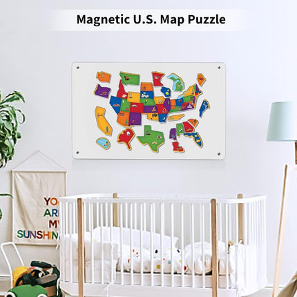 17.7" x 11.8" 2 Pack White Metal Magnetic Board - Magnet Bulletin Board to Display Magnetic Letters Numbers Animal, Poetry, Spice Jars, Notes, Photos, Suitable for Wall, Refrigerator, Cubicle