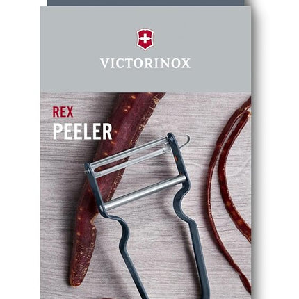 VICTORINOX 6.0900.21 REX Peeler with Sprout Remover, 4.3 inches (10.9 cm), Blueberry, for Peeling Soft Fruits to Hard Ingredients