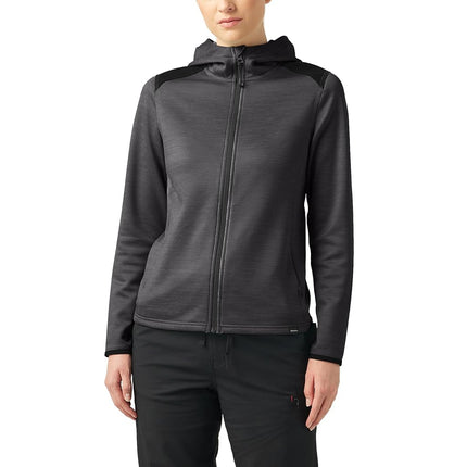 Dickies Womens Smooth Face Full Zip Hoodie, Graphite Heather, X-Small