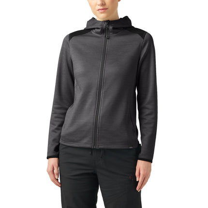 Dickies Womens Smooth Face Full Zip Hoodie, Graphite Heather, Medium