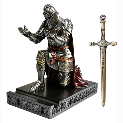 Knight Pen Holder Desk Organizer Office Decor Lett