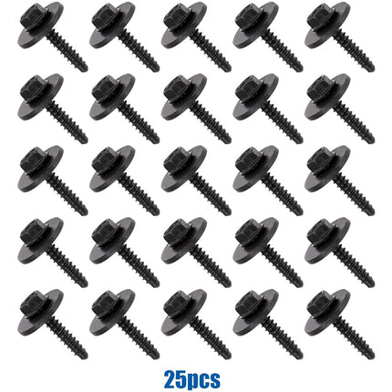 OAUTOO 20pcs Boulon de protection de pare-chocs, de protection anti-éclaboussures, de vis de doublure d'aile W716345-S450B pour Ford Edge Escape Explorer F150 Fushion Maverick Fis Mustang MKC MKX MKZ 2013 et plus
