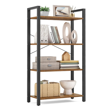 VASAGLE Bookshelf, 4-Tier Shelving Unit, Bookcase,