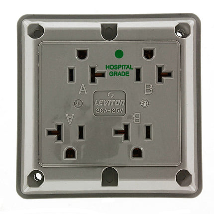 Leviton 21254-HGY 20 Amp, 125 Volt, Industrial Ser