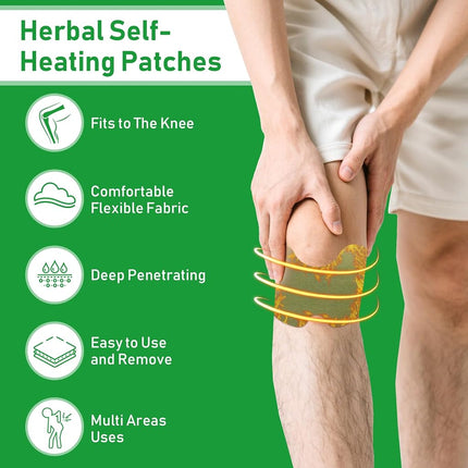 84Pcs Knee Patches，Warming Herbal Patches Wormwood Extract Sticker Heat Patches for Knee, Back, Neck, Shoulder