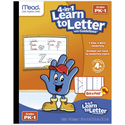 Mead See and Feel Learn to Letter w/Guidelines, 40